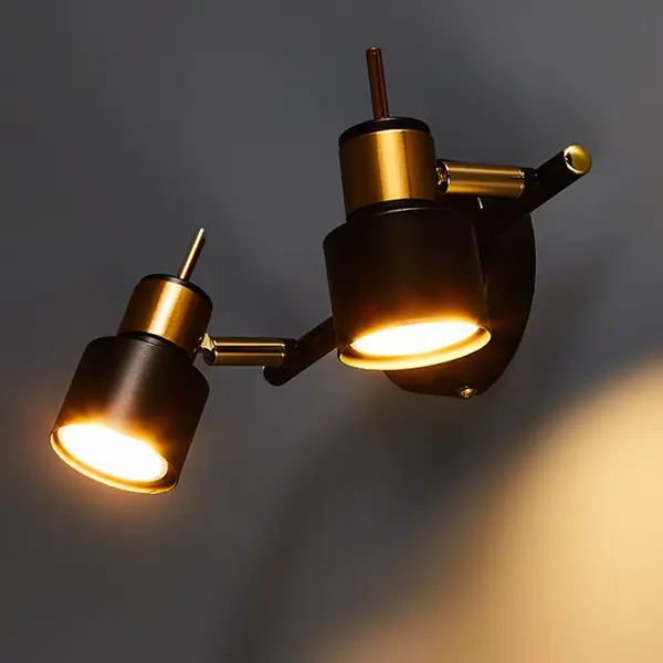 Спот поворотный Arte Lamp Almach 2 лампы 6 м² цвет черный спот arte lamp almach a1906pl 4wh