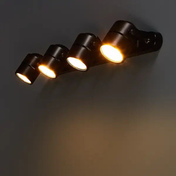 Спот поворотный Arte Lamp Mizar 4 лампы 8 м² цвет черный