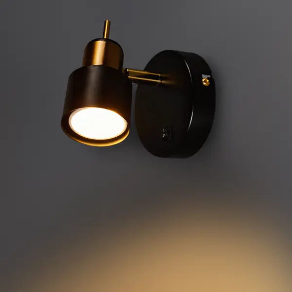Спот поворотный Arte Lamp Almach 1 лампа 3 м² цвет черный спот arte lamp almach a1906pl 4wh