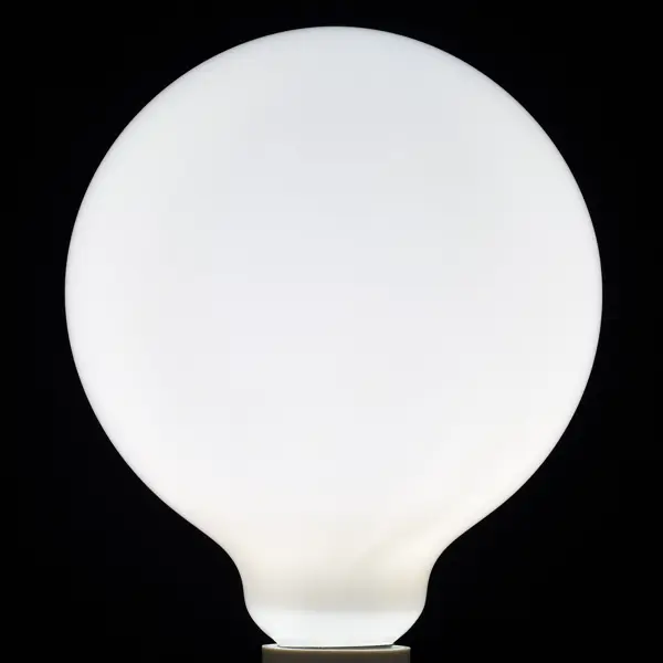 фото Лампа светодиодная lexman milky e27 220 в 9 вт шар большой 1055 лм нейтральный белый цвет света