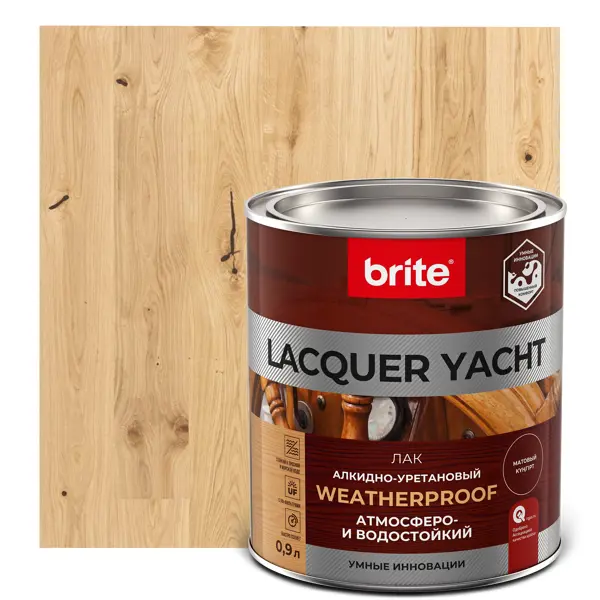 Лак яхтный Lacquer Yacht 0.9 л матовый яхтный лак eurotex