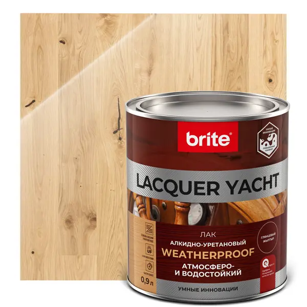 Лак яхтный Lacquer Yacht 0.9 л глянцевый marine boat yacht sailboat dinghy 32mm 1 1 4 inch swivel base cleat fairlead bakelite eye hardwares cb 1002f