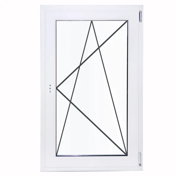 Пластиковое окно ПВХ VEKA одностворчатое 120x60 мм (ВxШ) однокамерный стеклопакет цвет белый/серый антрацит