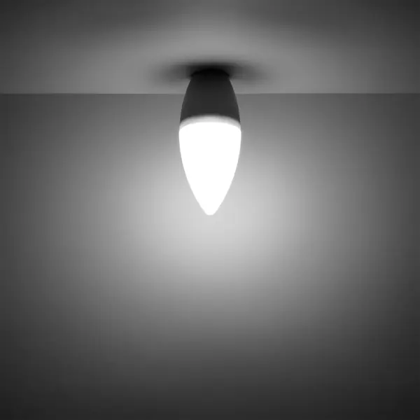 фото Лампа светодиодная gauss e14 170-240 в 9.5 вт свеча матовая 750 лм нейтральный белый свет
