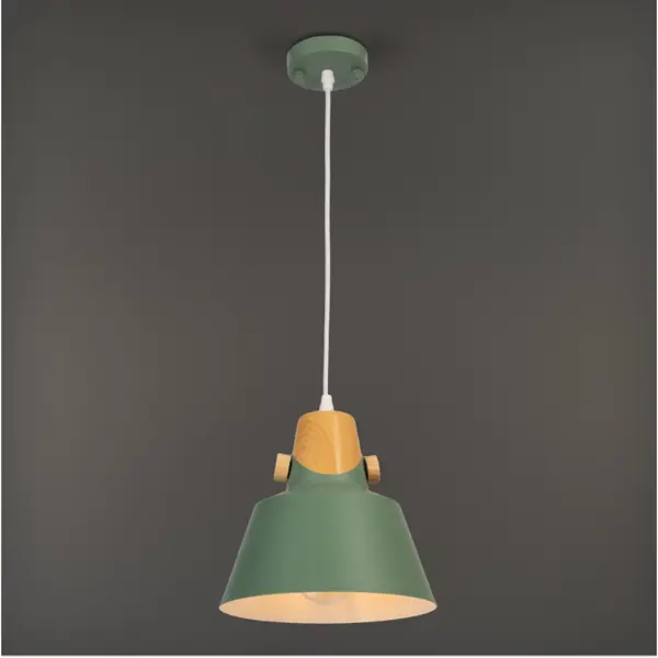 Светильник подвесной Prato 1 лампа 5 м² цвет зелёный светильник подвесной деревянный eglo littleton 1 лампа 5 м² цвет коричневый