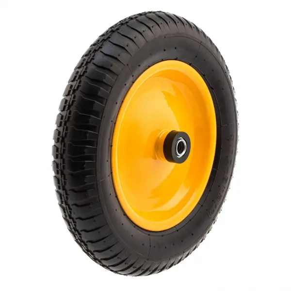 Колесо для тачки пневматическое Palisad 689843/689823, размер 3.00-8, диаметр втулки 16 мм. D360 мм. колесо для тележки тройное d 90 мм черное