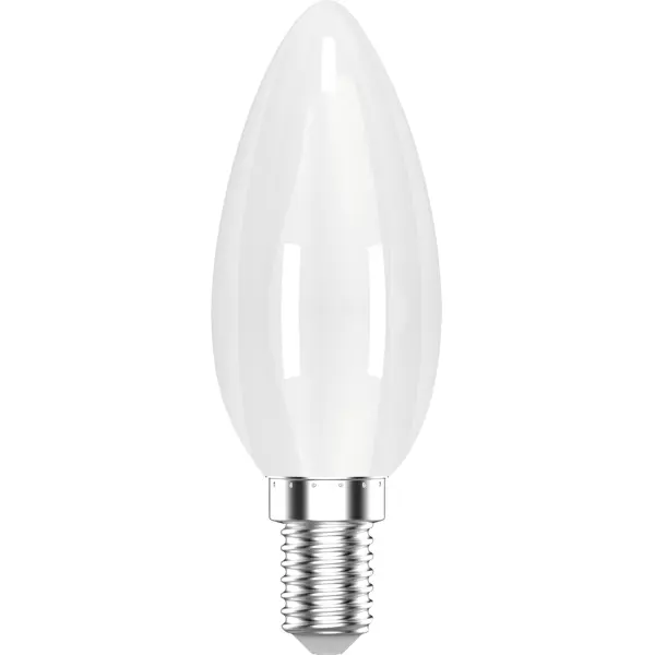 фото Лампа светодиодная gauss e14 200-240 в 4.5 вт свеча матовая 400 лм нейтральный белый свет