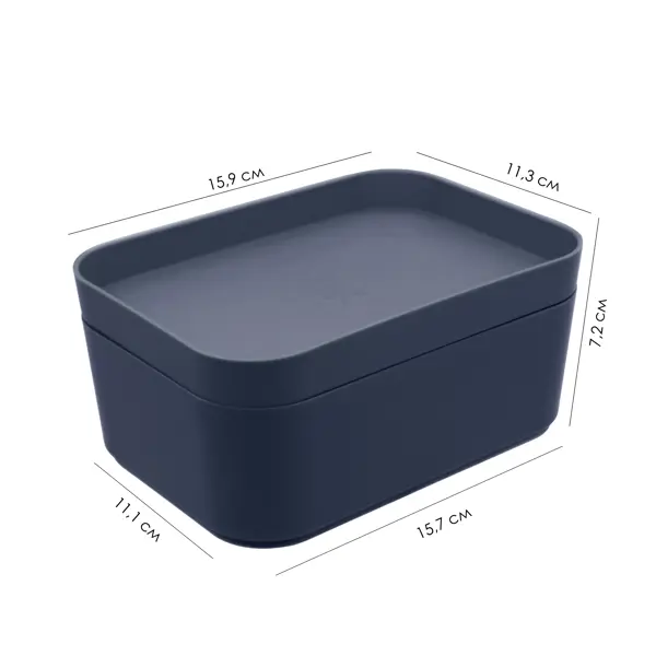Органайзер для хранения 15.92x11.34x7.23 см полипропилен магнит органайзер для хранения ватных палочек с крышкой 9 × 7 × 10 см в картонной коробке прозрачный