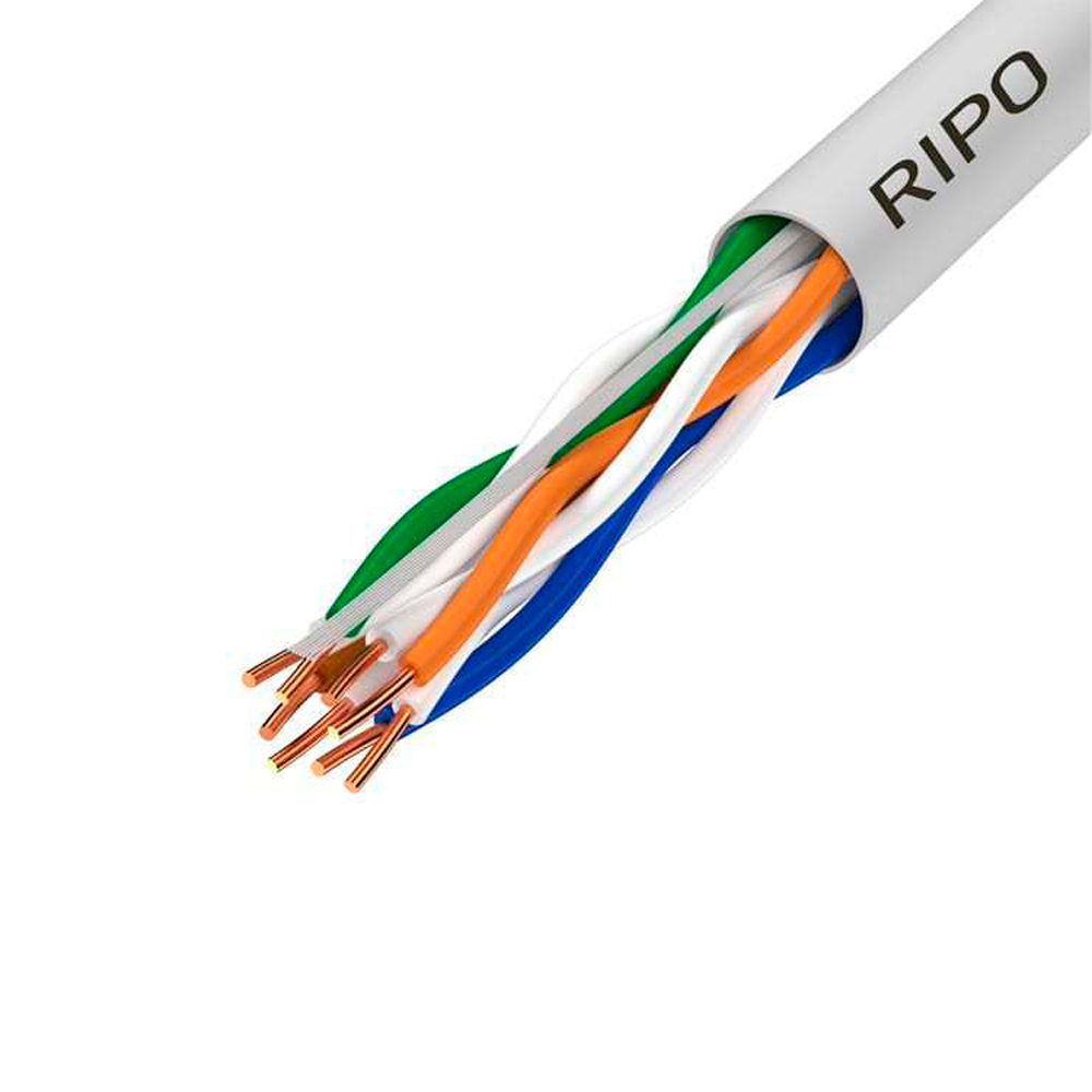 Витая пара Ripo Plus UTP 4 CAT5E 24AWG Fluke test 0.46 медь 100 м ✳️ купить  по цене 3748.01 ₽/шт. в Тольятти с доставкой в интернет-магазине Леруа  Мерлен