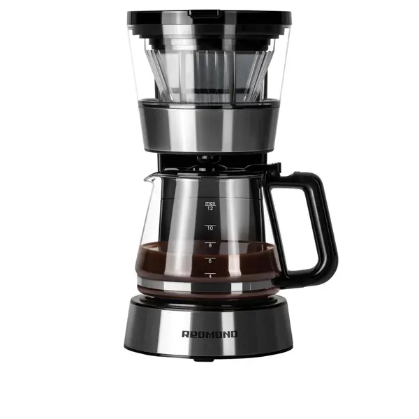 Кофеварка капельная Redmond CM700 цвет черный кофеварка galaxy gl 0755 рожковая 900 вт 0 24 л капучинатор бежевая