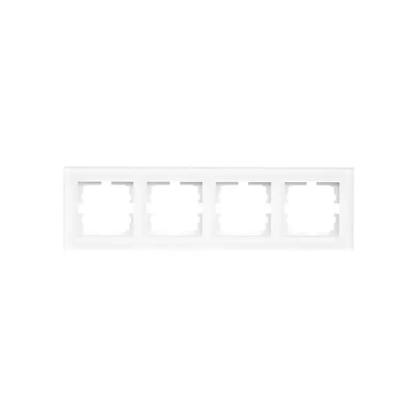 Рамка для розеток и выключателей Lezard Vesna 4 поста горизонтальная цвет белый матовый рамка для розеток и выключателей lezard vesna 3 поста вертикальная белый