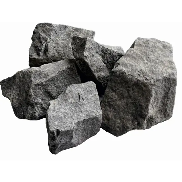 Камни для бани и сауны Габбро-Диабаз колотый 70-120 мм 20 кг