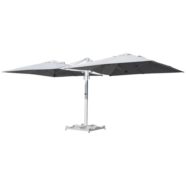 Зонт садовый Naterial Sombra 6.2x2.95 м цвет бело-серебристый зонт пляжный ecos bu 63 диаметр 145 см складная штанга 170 см 999363