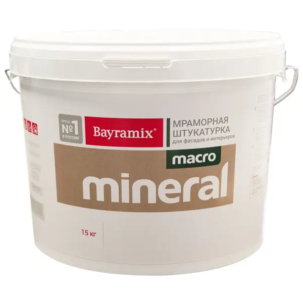 Штукатурка декоративная Bayramix Macromineral XL 15 кг цвет коричневый кварц грунт bayramix астар 7 кг