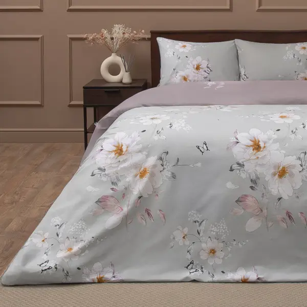 Комплект постельного белья Eclair Бельканто евро сатин разноцветный комплект постельного белья mona liza meadow полутораспальный поплин розовый