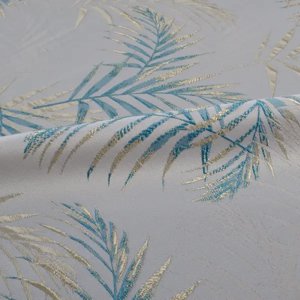 фото Штора на ленте пальма 200x280 см цвет серо-бирюзовый miamoza