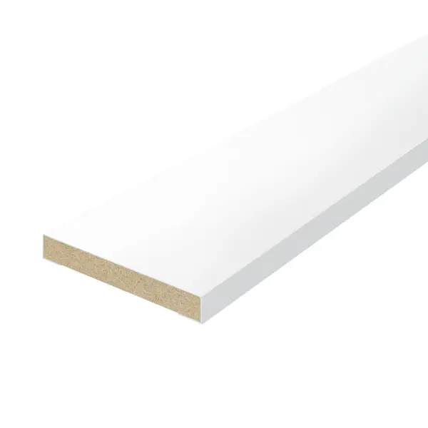 Наличник 2140x70x8 мм финиш-бумага ламинация цвет белый наличник виктория 2140x70x8 мм финиш бумага бетон