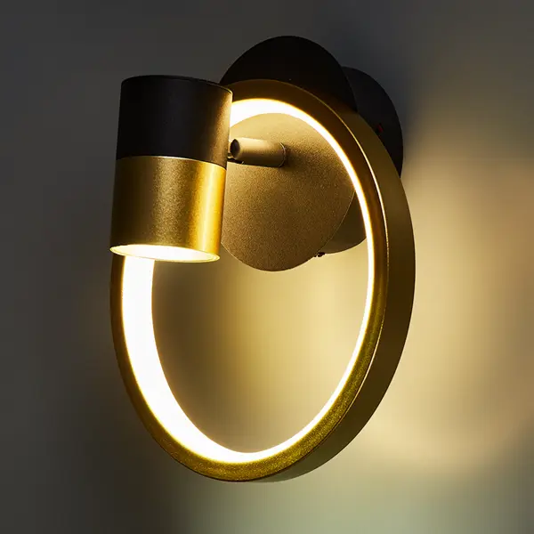 Светильник настенный светодиодный бра Tumbler FR6074WL-L12GB цвет черный золото