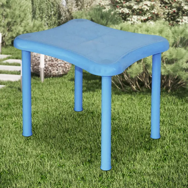Стол садовый прямоугольный Капитоша складной 59.5x50.5x49.5 см полипропилен голубой стол на металлокаркасе brabix loft cd 001 ш800 г440 в740мм складной дуб натуральный 641211