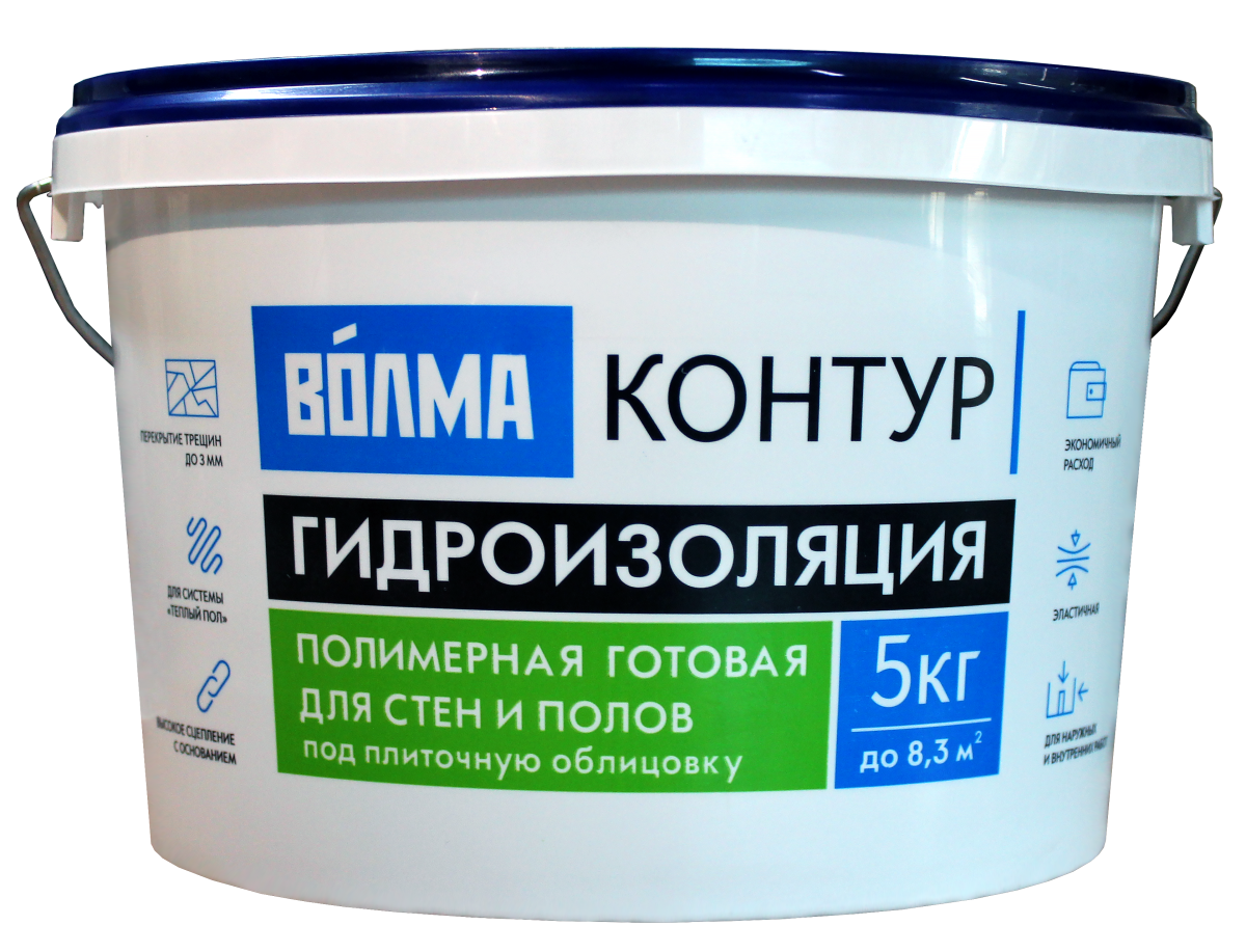 Гидроизоляция Волма Контур 5 кг ✳️ купить по цене 1558 ₽/шт. в Москве с  доставкой в интернет-магазине Леруа Мерлен