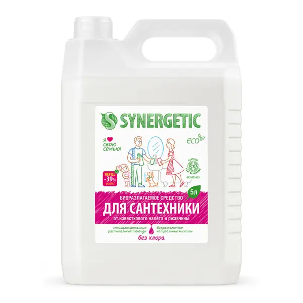Средство чистящее для сантехники Synergetic 5л средство чистящее для сантехники synergetic 5л
