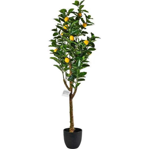 Искусственное растение Лимонное дерево 130 см дерево искусственное декоративное пальма в кашпо 100 см y4 3403