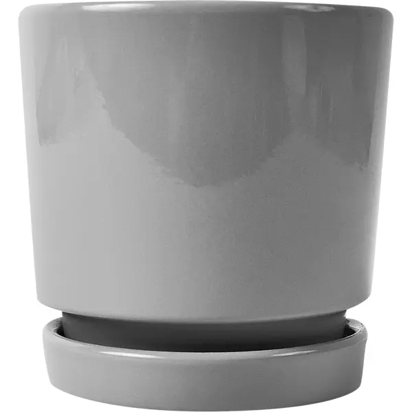Горшок цветочный Клиф ø11 h11 керамика серый диспенсер для моющего средства 450 мл органайзер с губкой керамика серый keeping