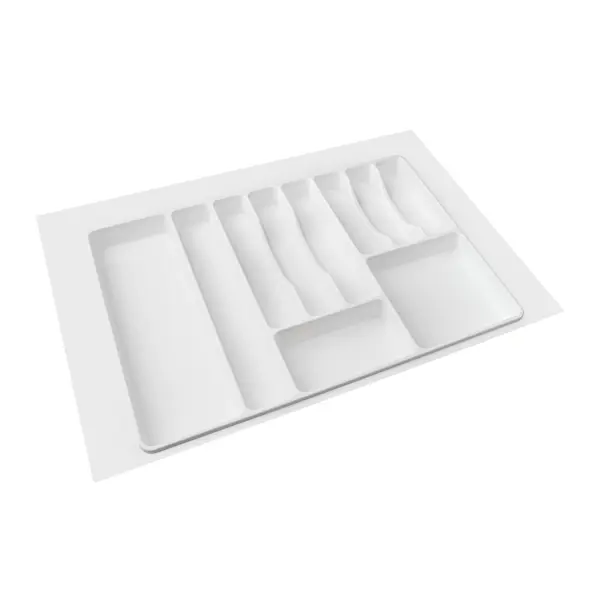 Лоток для столовых приборов 80 см пластик цвет белый лоток для столовых приборов и ножей 40×40×5 1см 7 отделений