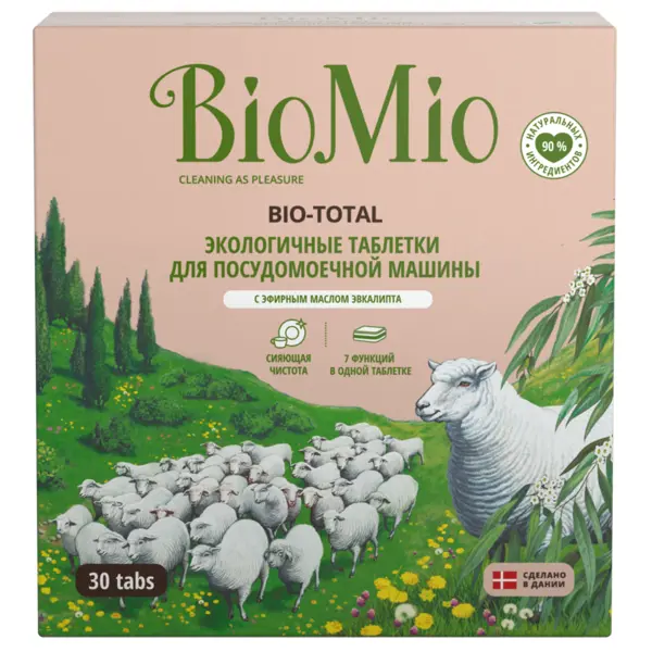 Таблетки для посудомоечной машины BioMio 30 шт. средство для посудомоечной машины techpoint первый пуск профилактика 2 в 1 200 г