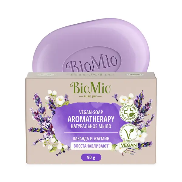 Мыло твердое BioMio жасмин и лаванда 90 г мыло svoboda natural масло макадамии 90 г
