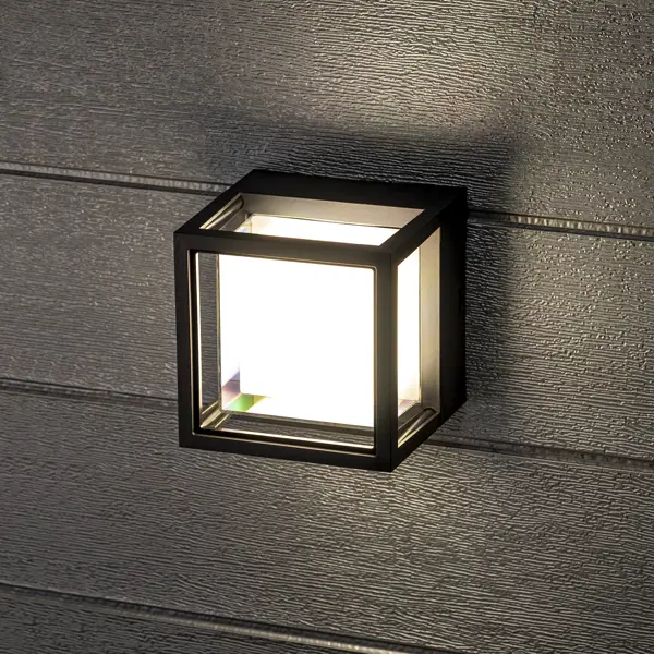 Светильник настенный светодиодный уличный Duwi «Nuovo» квадрат IP54 цвет черный