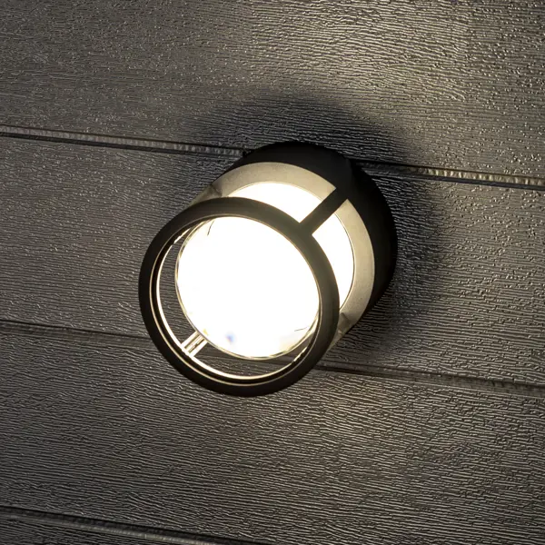 Светильник настенный светодиодный уличный Duwi «Nuovo» круг IP54 цвет черный