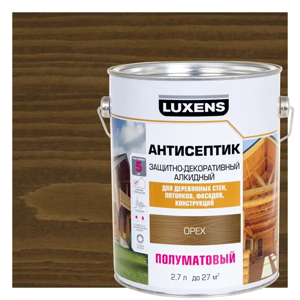 Антисептик алкидный Luxens полуматовый орех 2.7 л