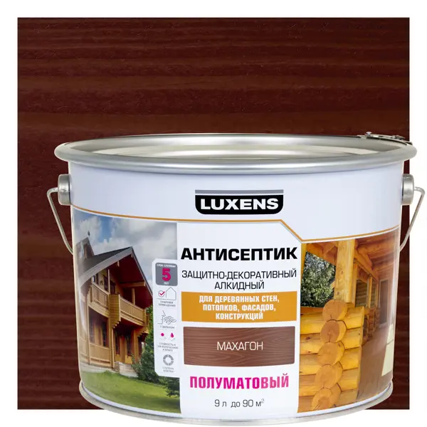 Антисептик алкидный Luxens полуматовый махагон 9 л