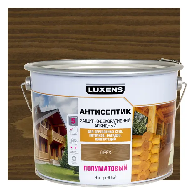 Антисептик алкидный Luxens полуматовый орех 9 л