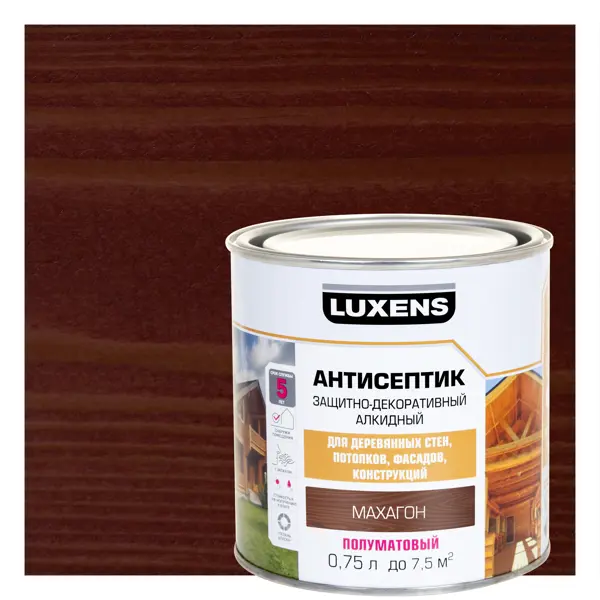 Антисептик алкидный Luxens полуматовый махагон 0.75 л