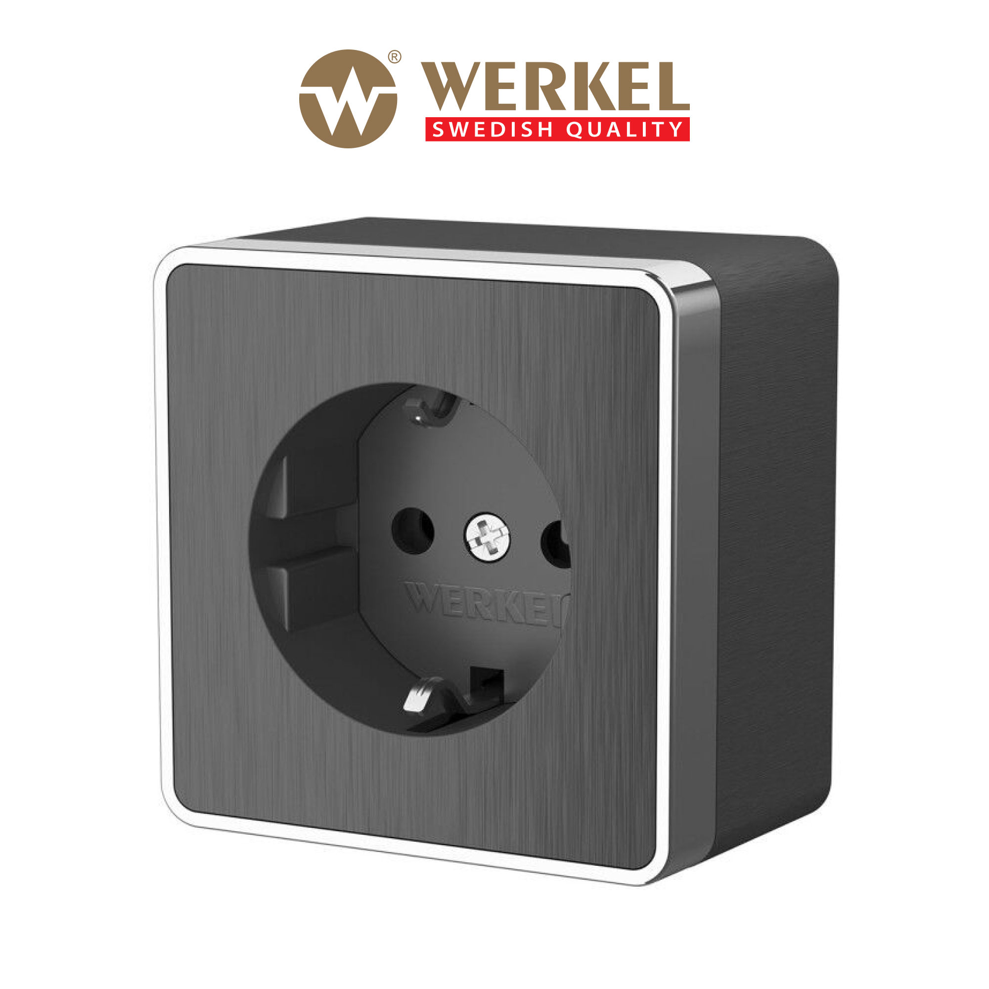 Розетка накладная с заземлением Werkel W5071004 цвет графит ✳️ купить по  цене 709 ₽/шт. в Москве с доставкой в интернет-магазине Лемана ПРО (Леруа  Мерлен)