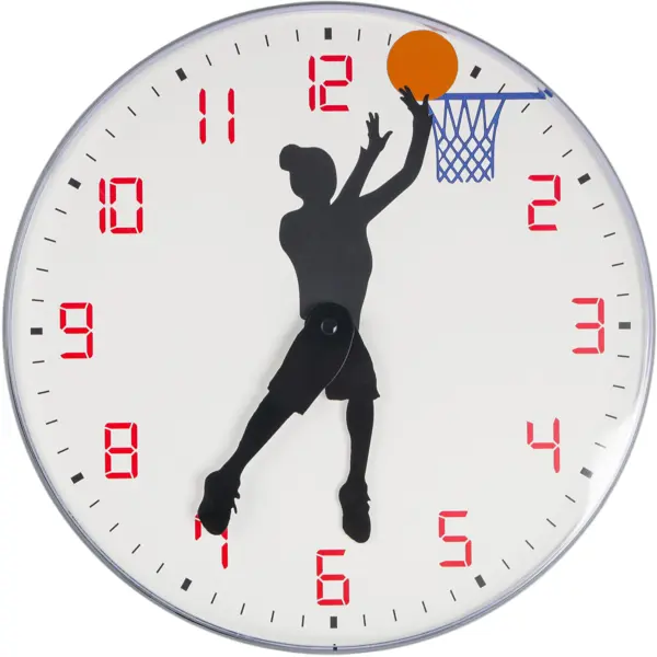Часы настенные Dream River Баскетбол Women круглые пластик цвет бело-черный бесшумные ø28.4 см часы настенные dream river cy23 001 круглые металл бесшумные ø70