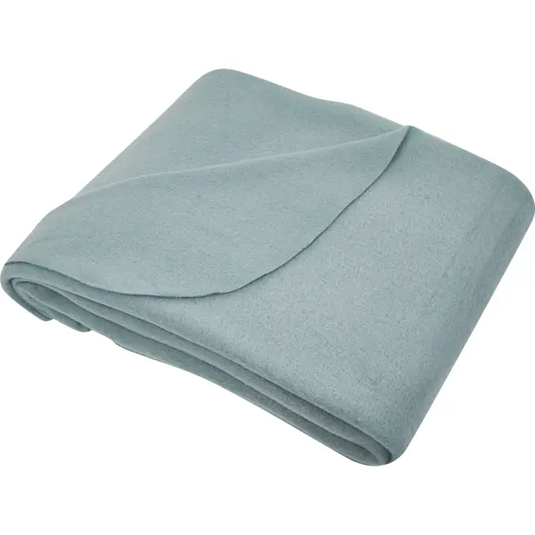 Плед 110x150 см флис цвет голубой длинное меховое одеяло для дивана кровати 51 x 63 дюйма