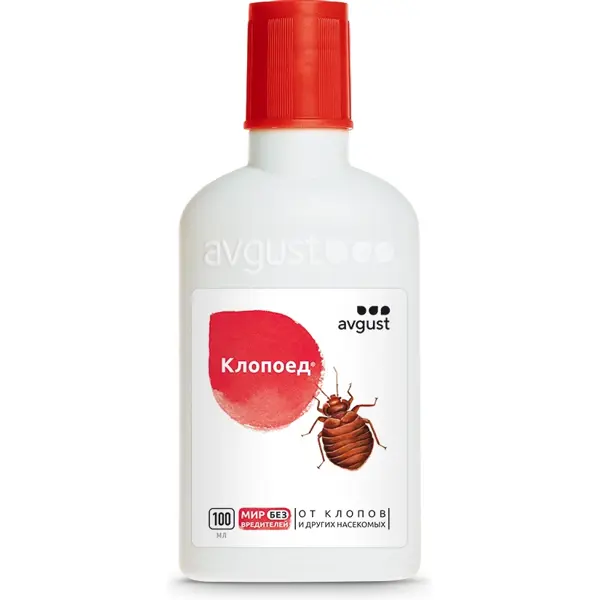 Средство для защиты от клопов «Клопоед» 100 мл инсектицид август муравьед 55 мл