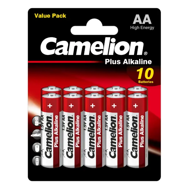 Батарейка алкалиновая Camelion Plus АА 10 шт.