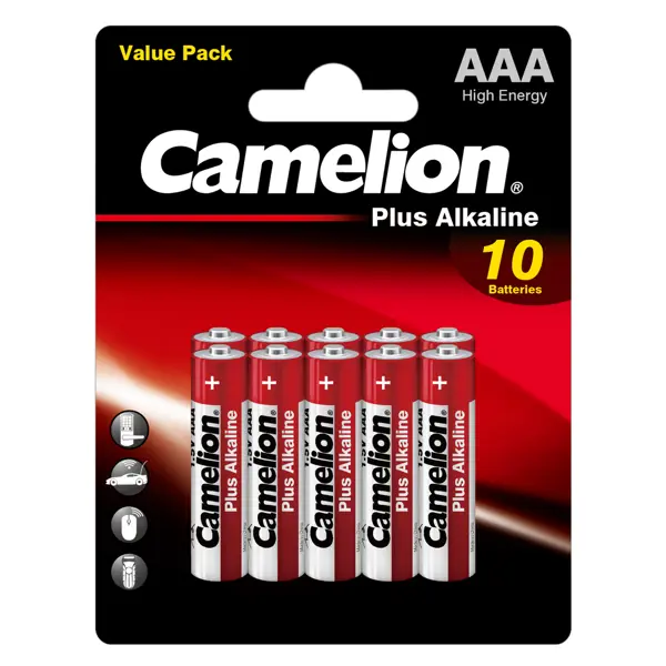 Батарейка алкалиновая Camelion Plus ААА 10 шт.