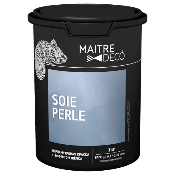 фото Краска декоративная maitre deco soie perle 1 кг цвет серо-бежевый