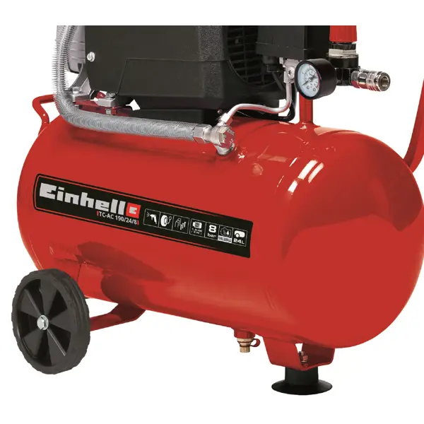 фото Компрессор поршневой einhell tc-ac 190/24/8, 24 л, 1500 вт, 110 л/мин