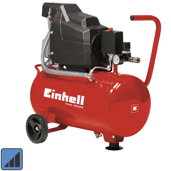 фото Компрессор поршневой einhell tc-ac 190/24/8, 24 л, 1500 вт, 110 л/мин