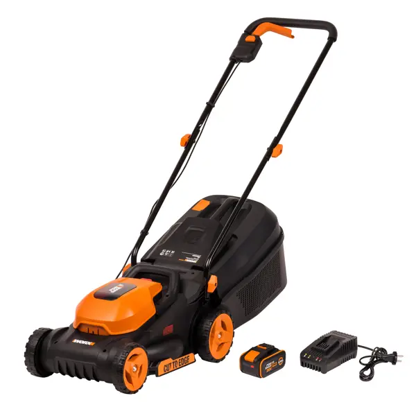 Газонокосилка аккумуляторная бесщеточная Worx WP733E 20 В 30 см 1x4 Ач АКБ и ЗУ входит в комплект