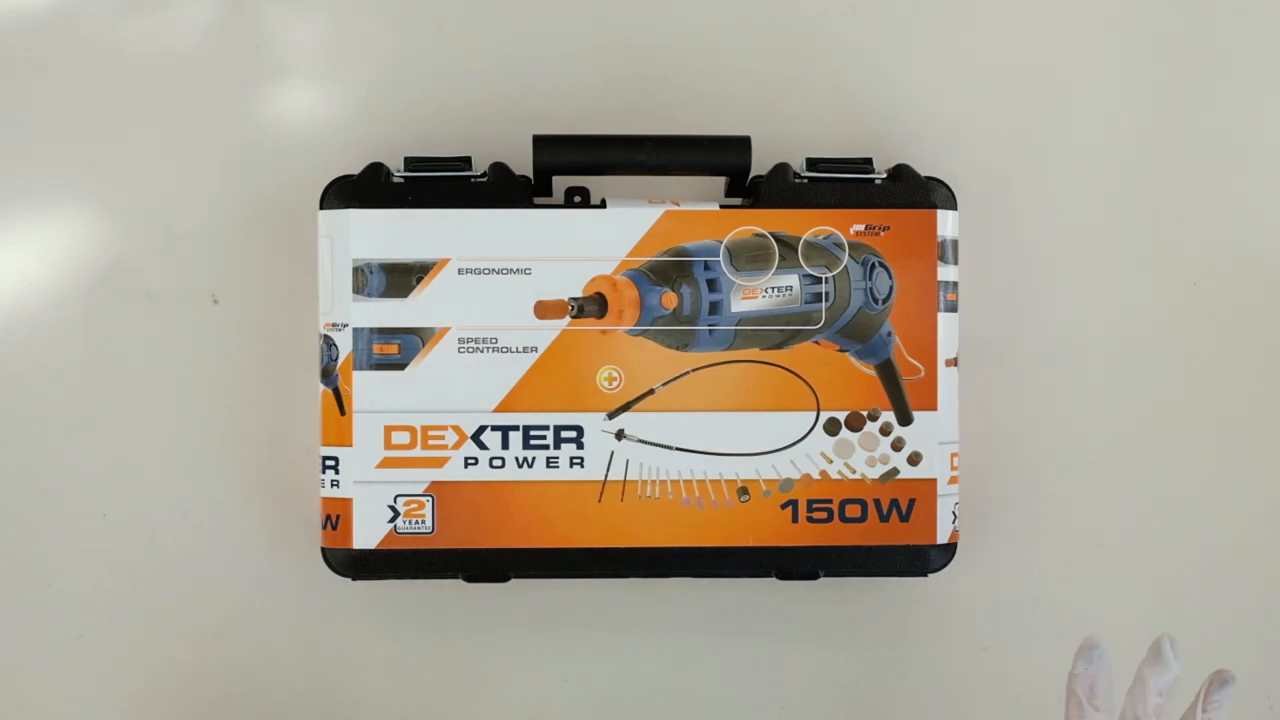 Гравер Dexter Power PC150MD, набор насадок 62 шт.